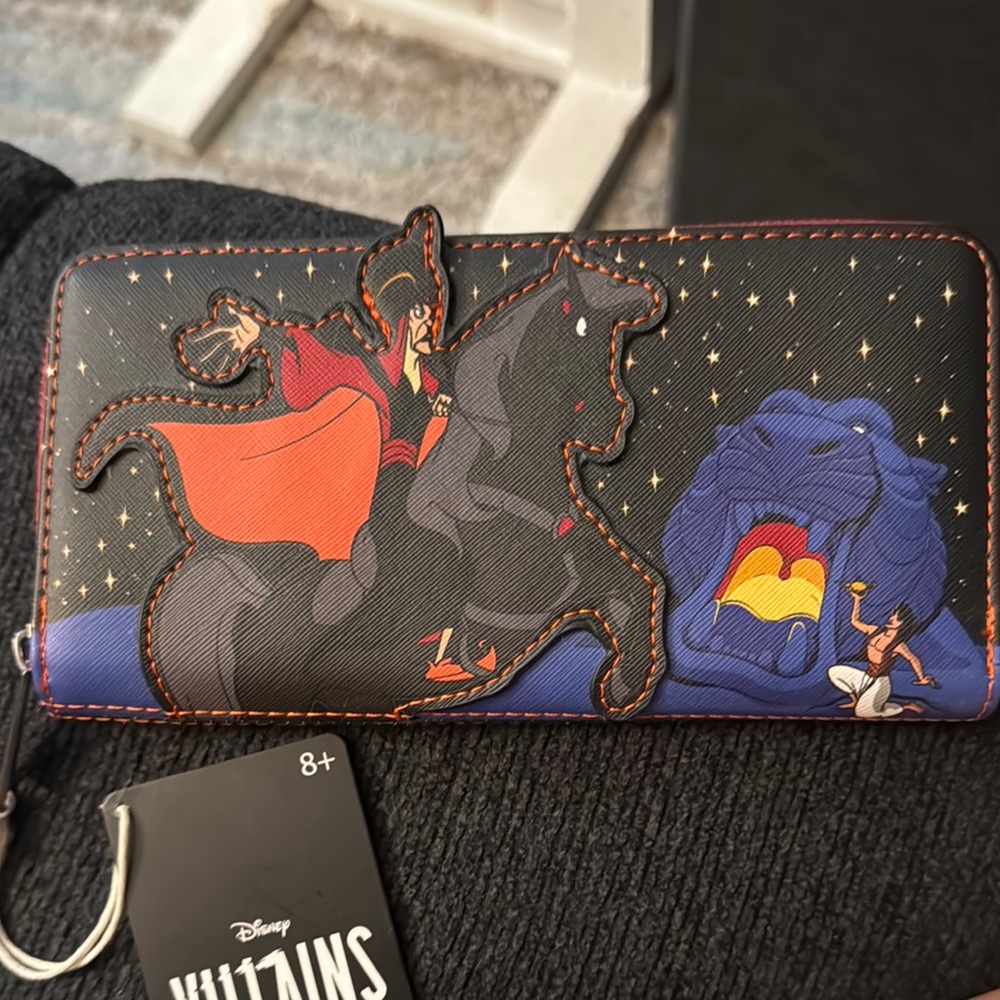Disney Villains Wallet with Jafar and Genie in Red and Blue